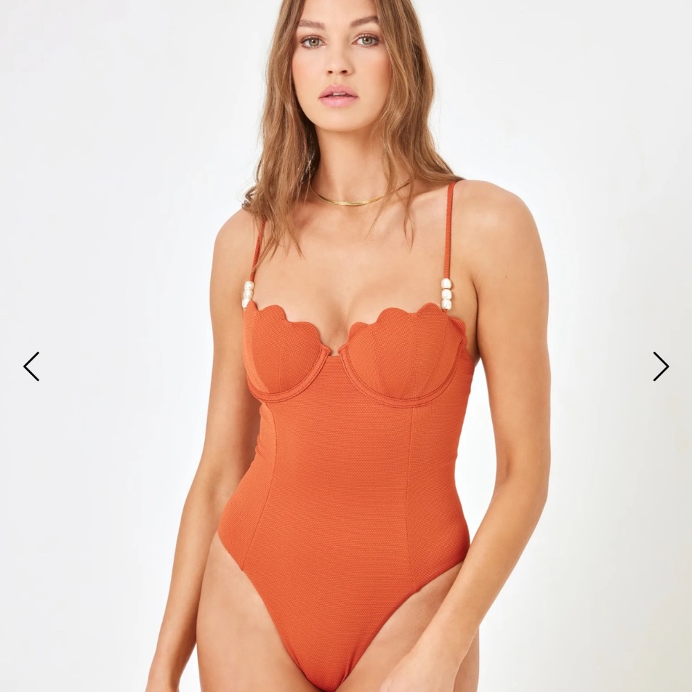 Lspace X Anthropologie Sunrise Shell One Piece - Picture 3 of 15